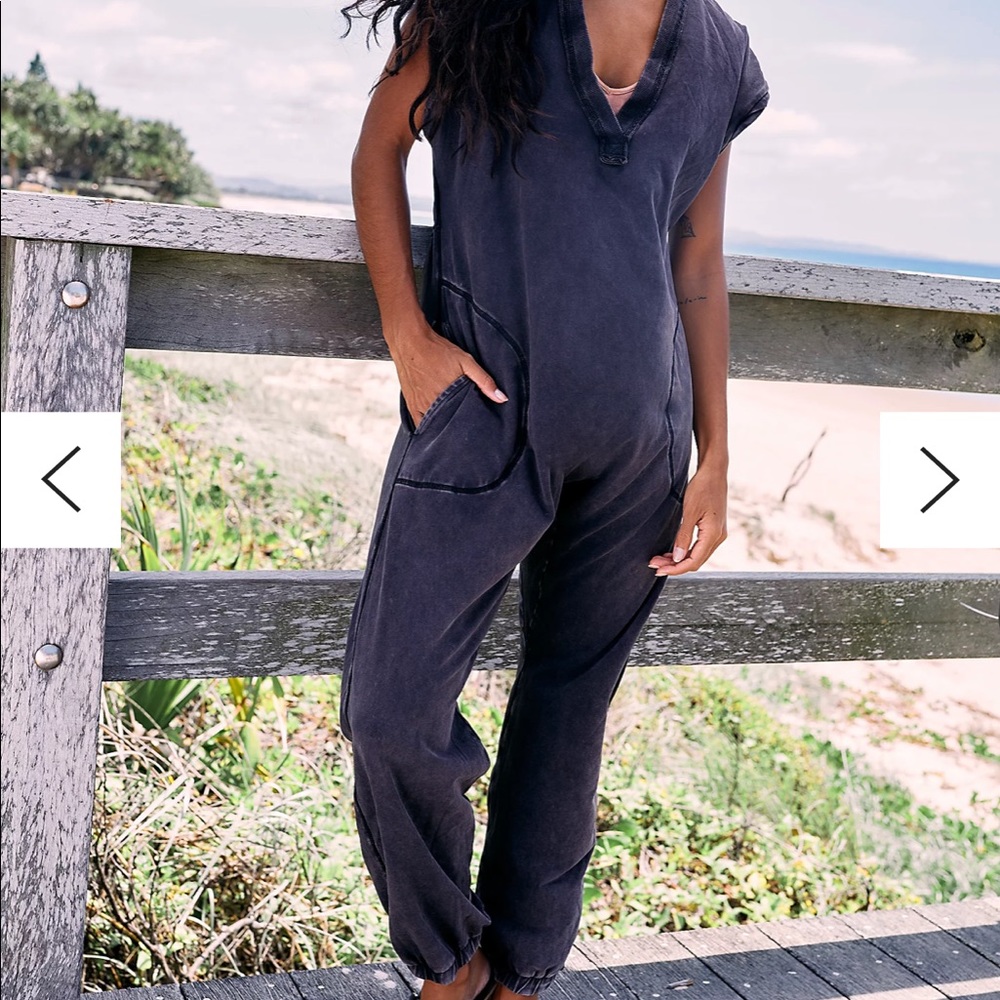Free People Hot Shot V-Neck Onesie